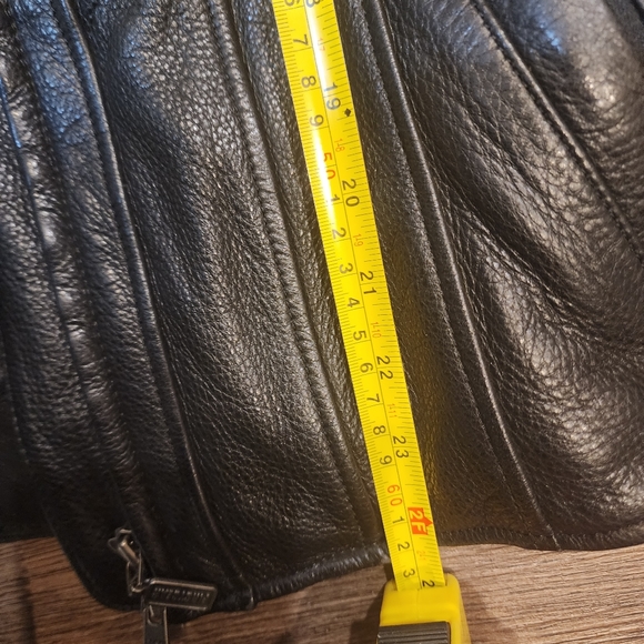 First Gear Womens Heavy Duty Vented Padded Leather Motorcycle Jacket - Picture 12 of 13